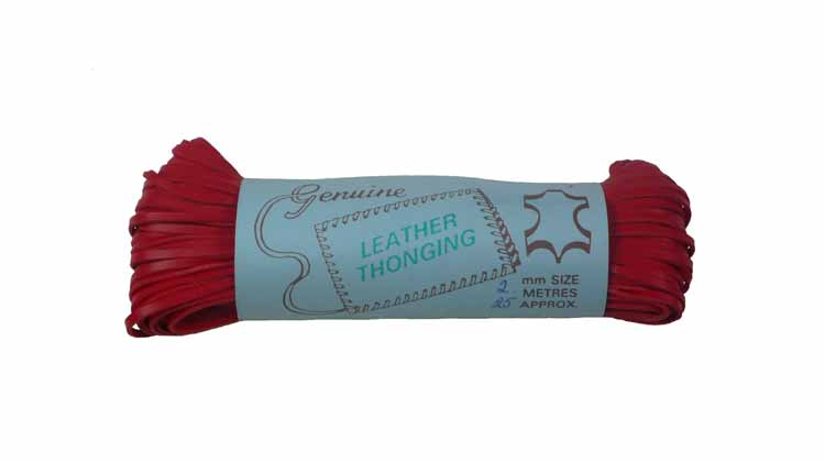 Flechtband Känguruleder 2 mm Rot