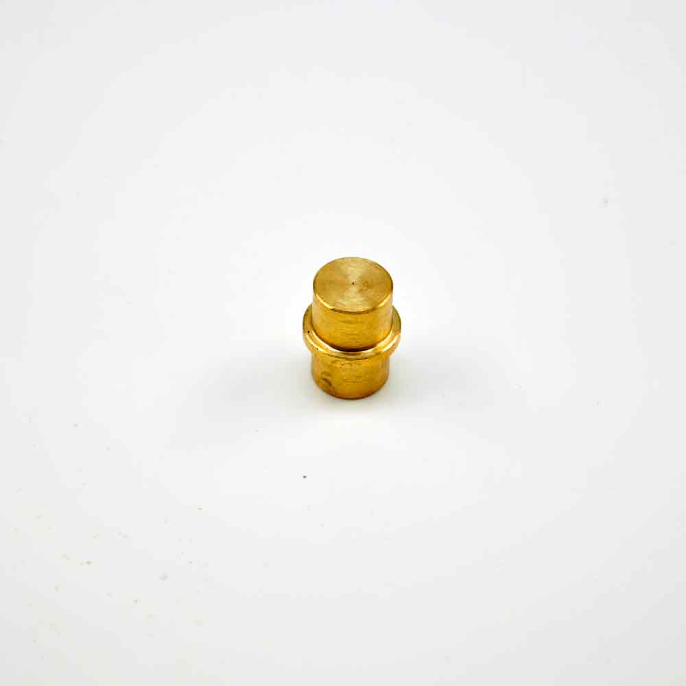 Amboss Messing Ø12 mm, Beidseitig verwendbar, mit Ø 12 mm Bohrung