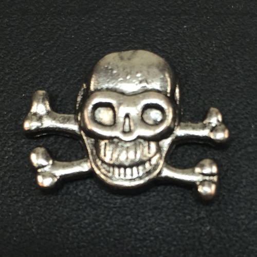 Ziernieten Totenkopf, 18x13 mm, Schaftlänge 4mm, für Leder bis 3mm