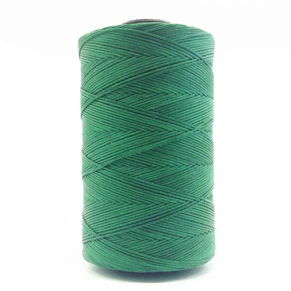 Geflochtener Polyester Handnähfaden gewachst  Ø 1.0 mm, MADE IN ITALY, Spule à 500 m, Grün