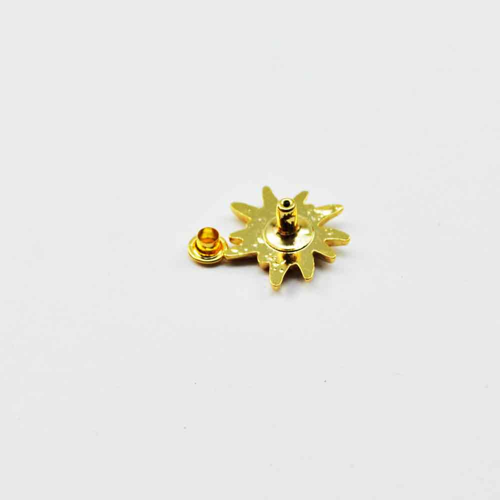Ziernieten Edelweiss Ø 20mm, vergoldet,  Preis per Stück