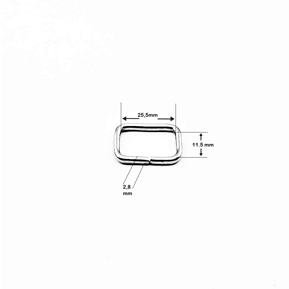 Schlaufe Runddraht Edelstahl nicht geschweisst 25 x 11 x 2.8 mm