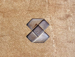 Lederstempel Edelstahl X2283 Korbflechtmotiv   