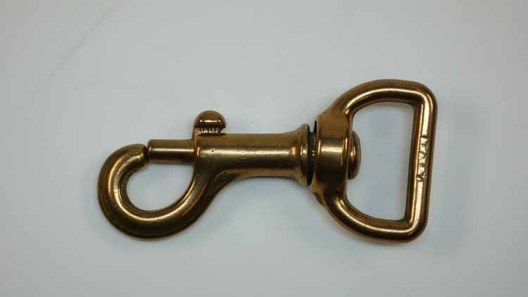 Karabinerhaken Messing 25 mm