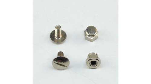 Dekorative Schraube, klein, Farbe Silber, pro Paar Dekorative Schraube, klein, Farbe Silber, pro Paar