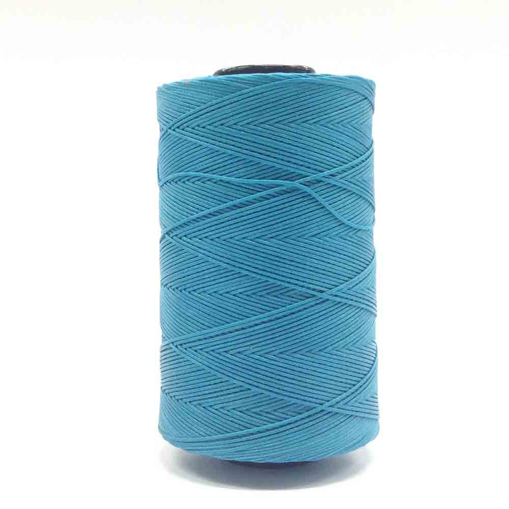 Geflochtener Polyester Handnähfaden gewachst  Ø 1.0 mm, MADE IN ITALY, Spule à 500 m, Türkis