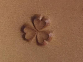 Lederstempel 3 Herzen Kleeblatt,  9 x 9 mm  