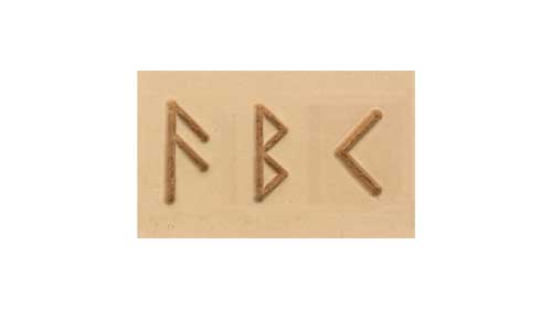 Schlagbuchstaben Runen, 2 cm