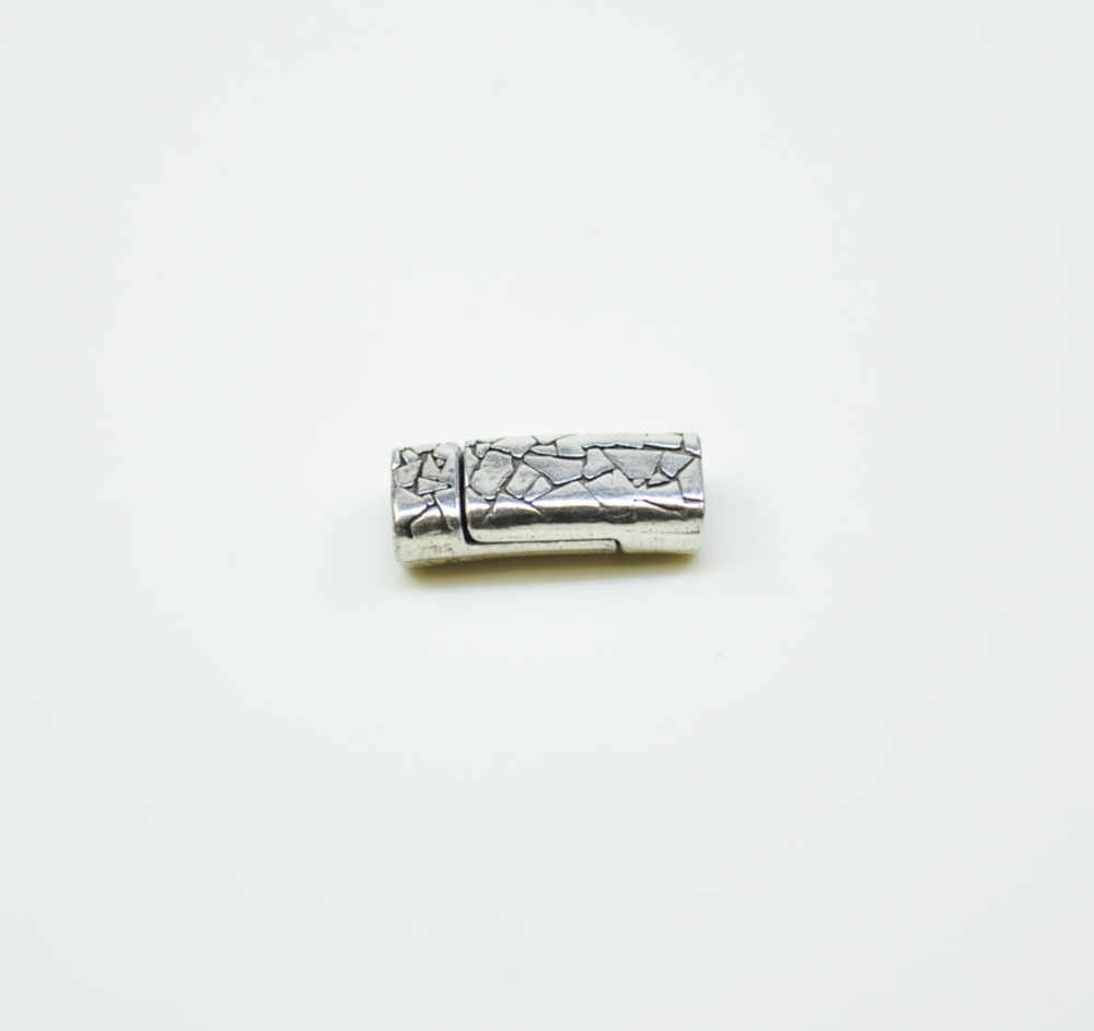 Magnetverschluss 5 x 1.5 mm, silberfarbig, craqueliert, NICKELFREI