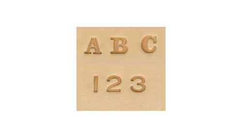 Schlagbuchstaben & -zahlen, 7 mm Fettschrift