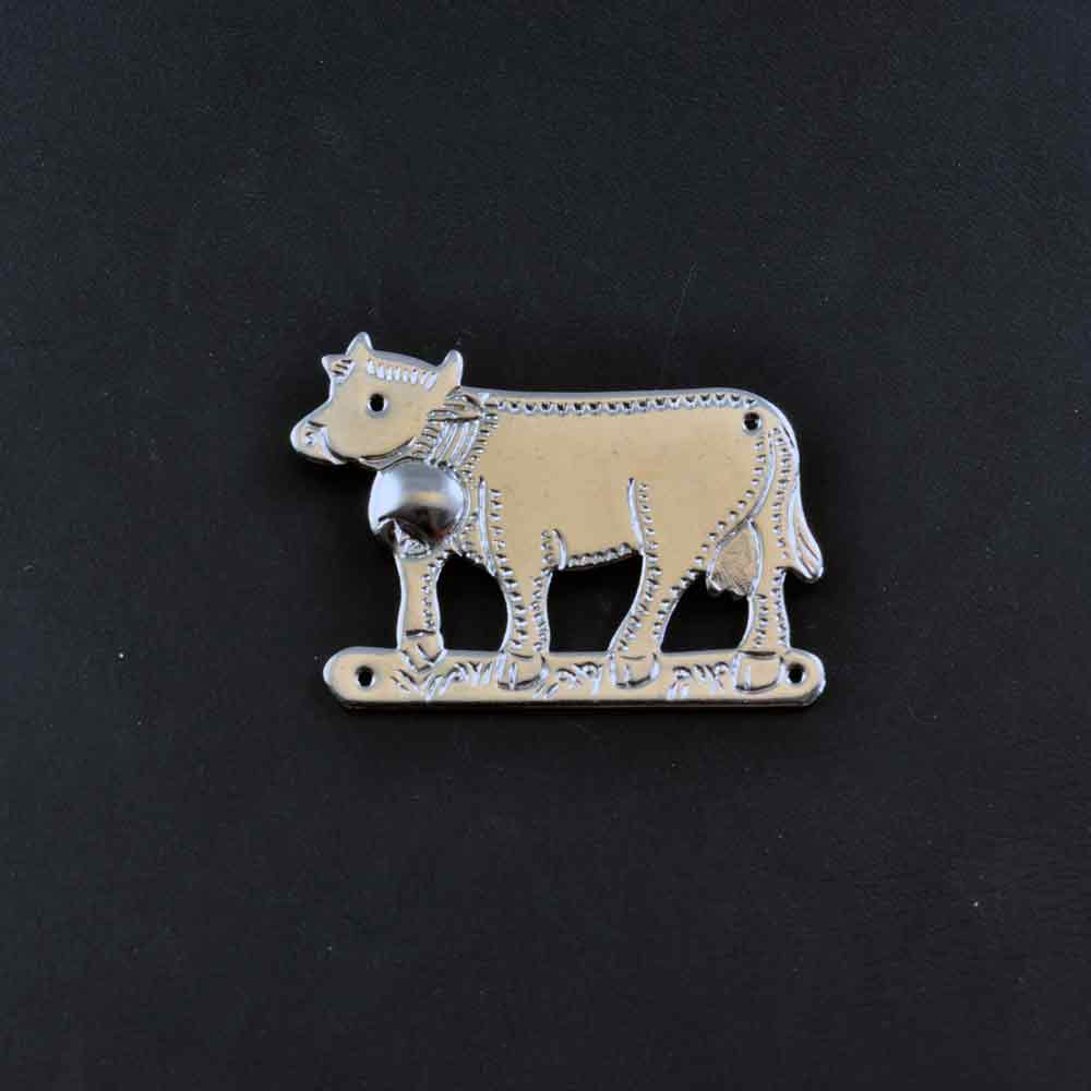 Appenzeller Kuh, Messing vernickelt, gross, Höhe ca.35 mm Appenzeller Kuh, Messing vernickelt, gross, Höhe ca.35 mm