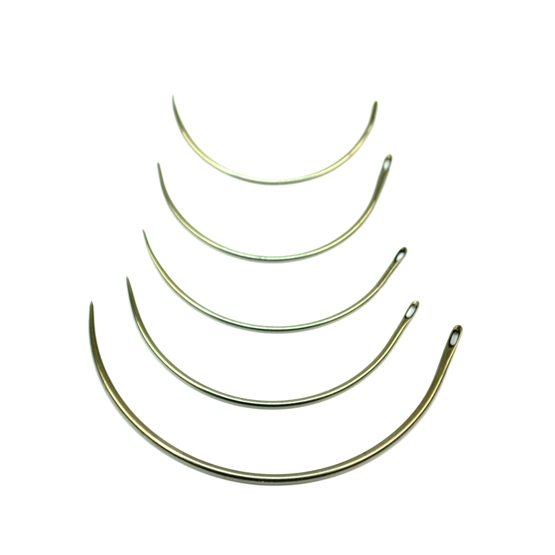 Micro-Polsternadeln rund gebogen EDELSTAHL 56 mm, Draht Ø 1.1 mm Sehne 37 mm, leicht zu einfädeln Made in Germany Micro-Polsternadeln rund gebogen EDELSTAHL 56 mm, Draht Ø 1.1 mm Sehne 37 mm, leicht zu einfädeln Made in Germany