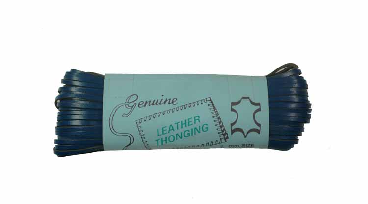 Flechtband Känguruleder 2 mm Blau