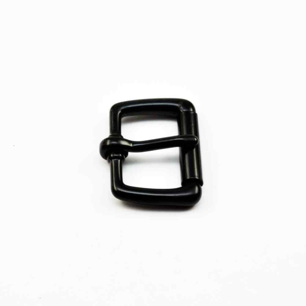 Rollschnalle 32 mm Stahl Schwarz eloxiert