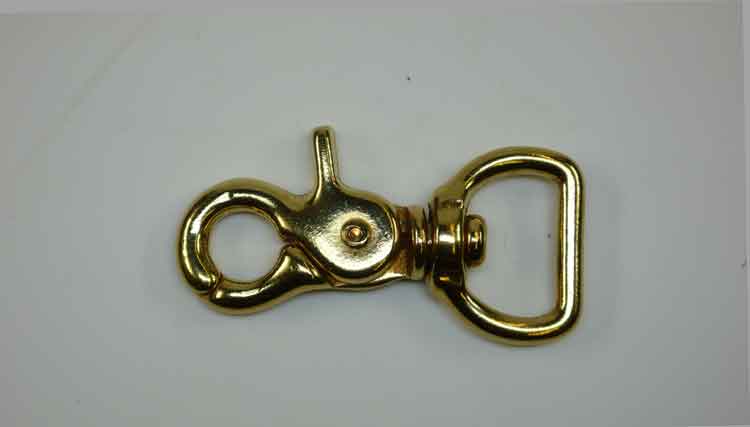 Zangenkarabiner Messing, 20 mm
