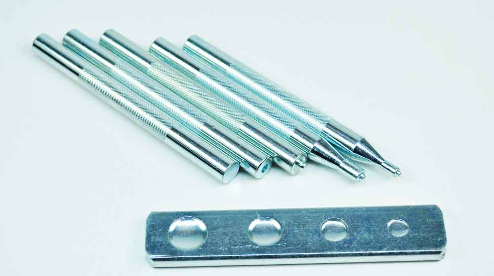 6-teiliges universal Setzwerkzeug für Druckknöpfe