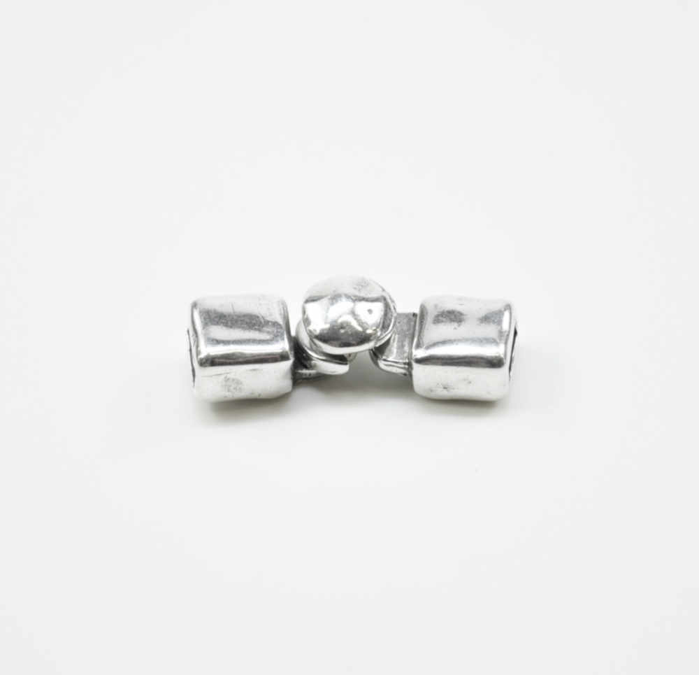 Verschluss Haken & Kugel, silberfarbig, NICKELFREI, 6 x 1.5 mm