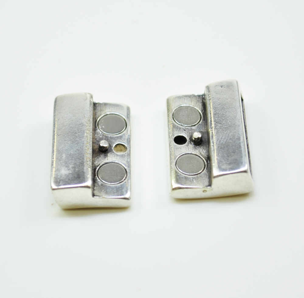 Magnetverschluss 20 x 2 mm, silberfarbig, NICKELFREI