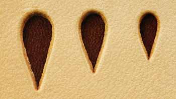 Formlocheisen -01, Motiv: Tropf, klein Formlocheisen -01, Motiv: Tropf, klein
