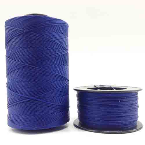 Geflochtener Polyester Handnähfaden gewachst  Ø 1.0 mm, MADE IN ITALY, Spule à 100 m, Königsblau