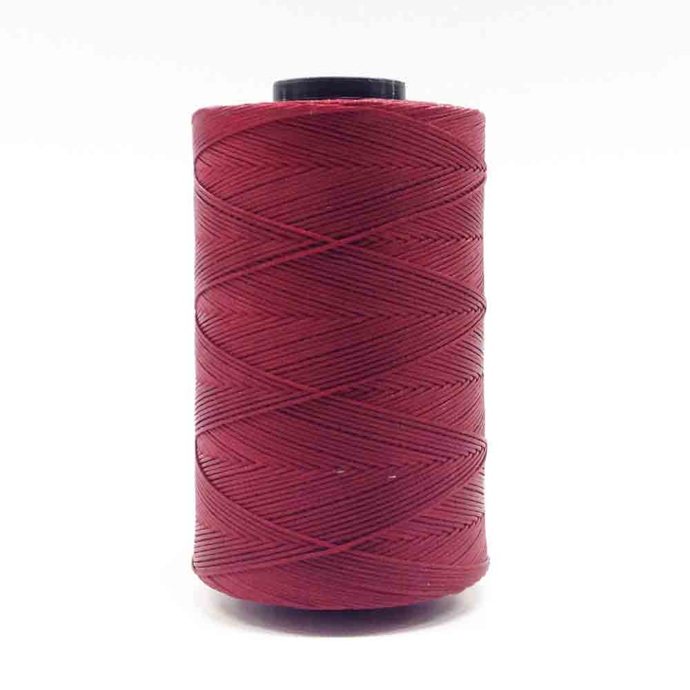 Geflochtener Polyester Handnähfaden gewachst  Ø 1.0 mm, MADE IN ITALY, Spule à 500 m, Bordeaux
