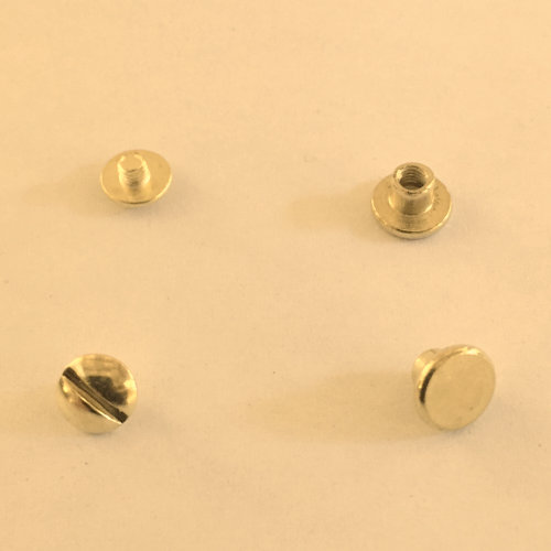 Schraube Eisen vermessingt 7x3.5 mm, pro Paar