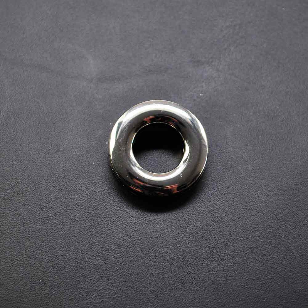 Oese zum Schrauben, vernickelt, 15.5 mm,  für Leder ab 3 mm Dicke