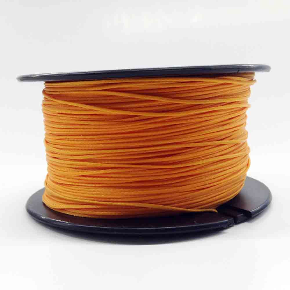 Geflochtener Polyester Handnähfaden gewachst  Ø 1.0 mm, MADE IN ITALY, Spule à 100 m, Gelb