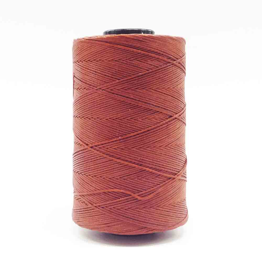 Geflochtener Polyester Handnähfaden gewachst  Ø 1.0 mm, MADE IN ITALY, Spule à 500 m, Rostbraun