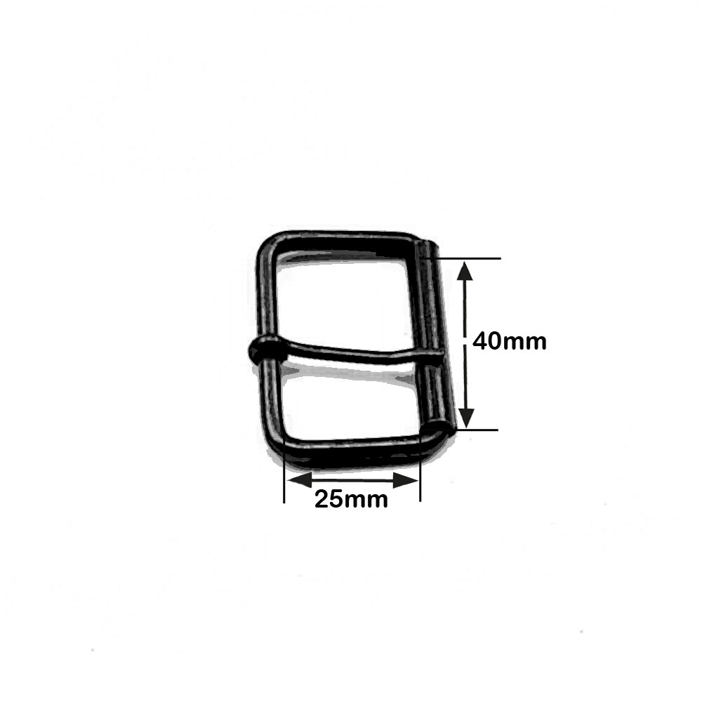 Leichte Drahtrollschnalle 40 mm Stahl Altmessing, Draht Ø 4 mm