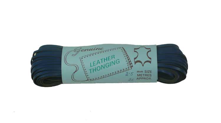 Flechtband Känguruhleder 2.5 mm Blau