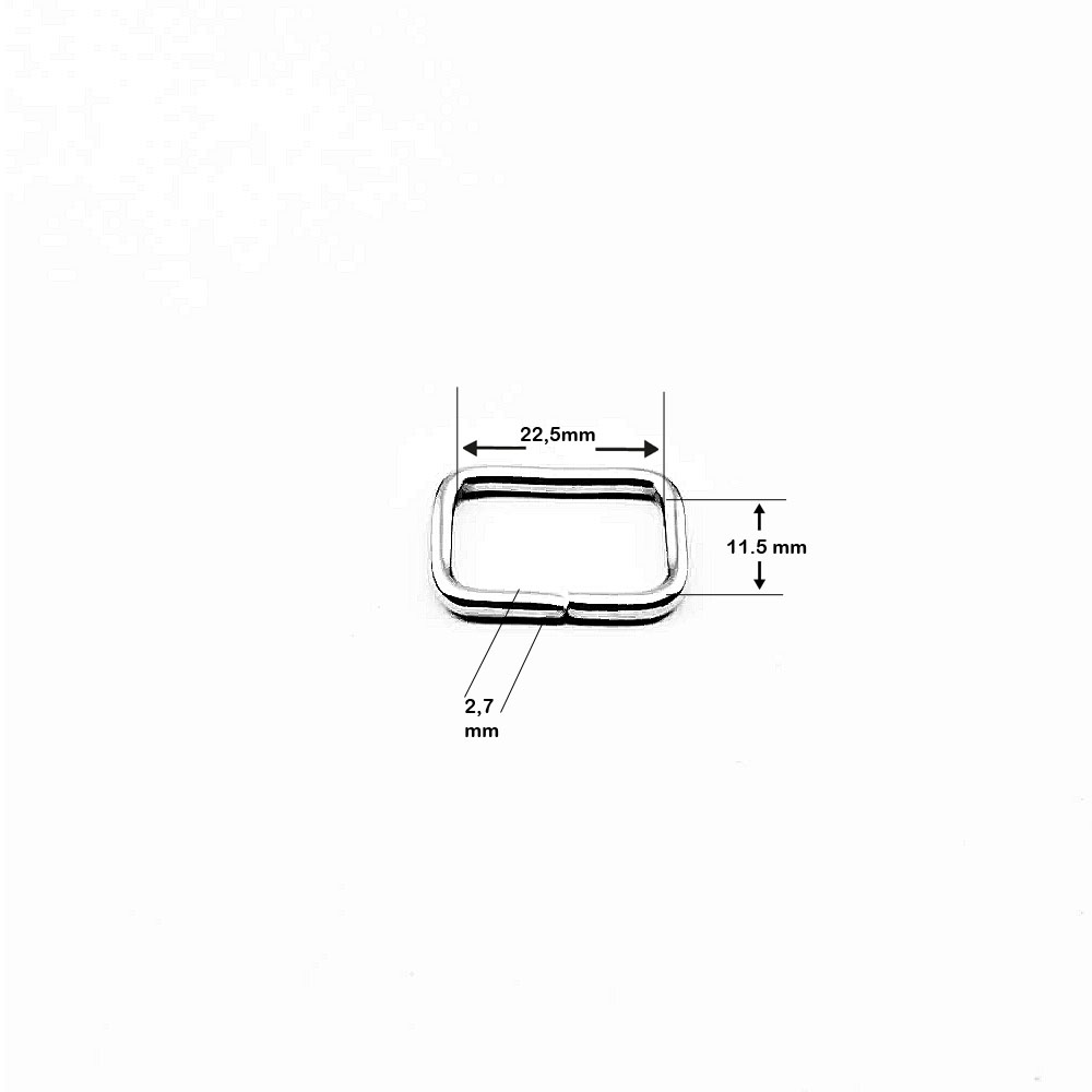 Schlaufe Runddraht Edelstahl nicht geschweisst 22 x 11 x 2.7 mm