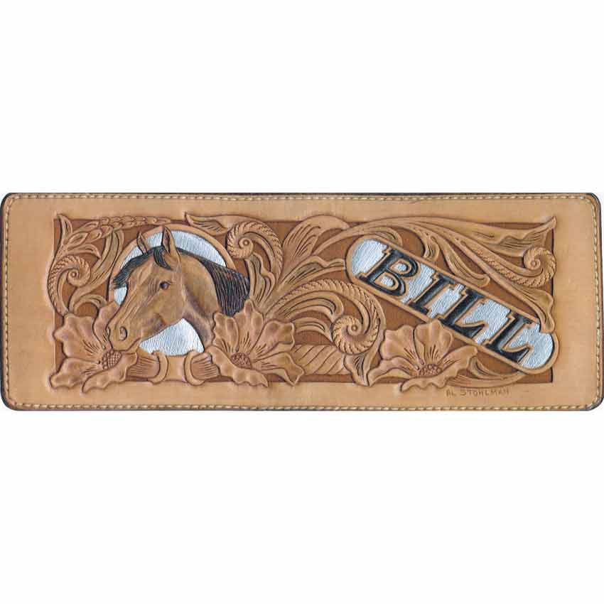 Craftaid für Brieftasche, Pferdekopf  mit Floralmotive Craftaid für Brieftasche, Pferdekopf  mit Floralmotive