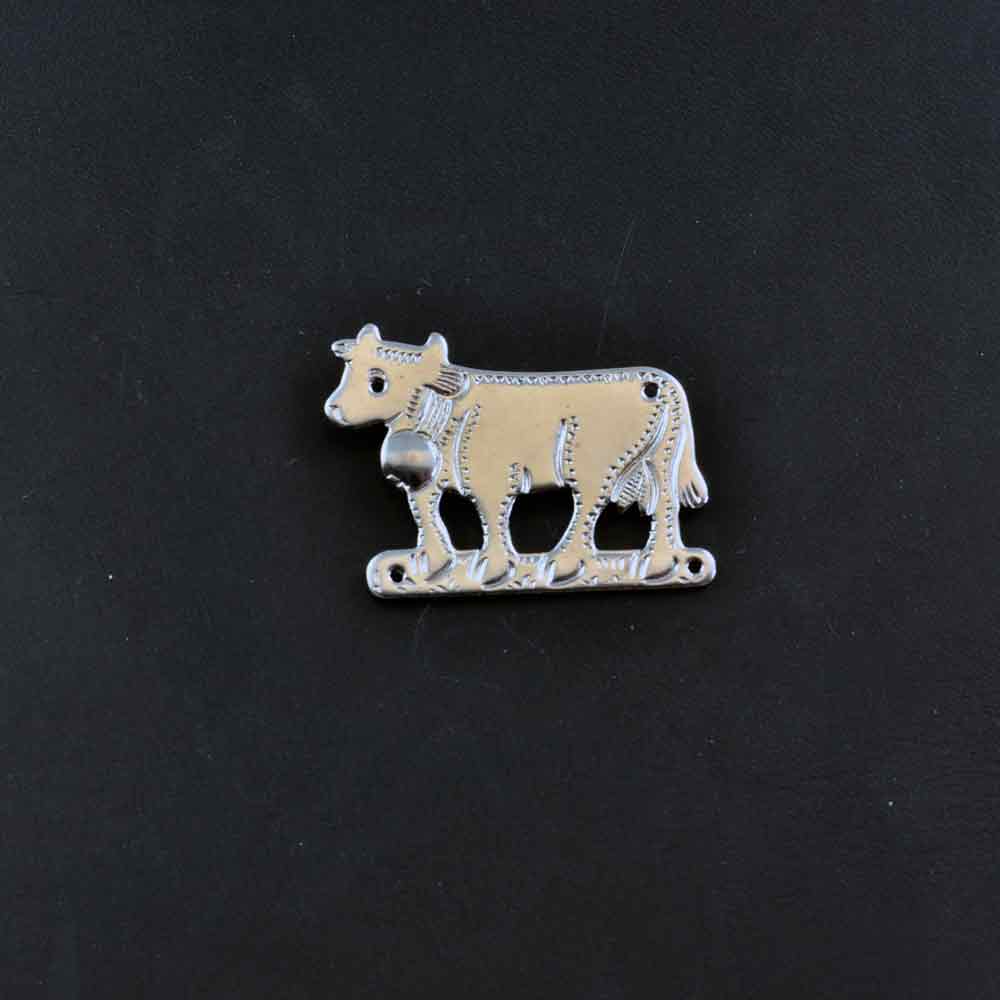 Appenzeller Kuh, Messing vernickelt, mittel Appenzeller Kuh, Messing vernickelt, mittel