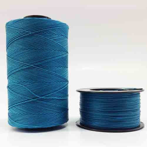 Geflochtener Polyester Handnähfaden gewachst  Ø 1.0 mm, MADE IN ITALY, Spule à 100 m, Türkis