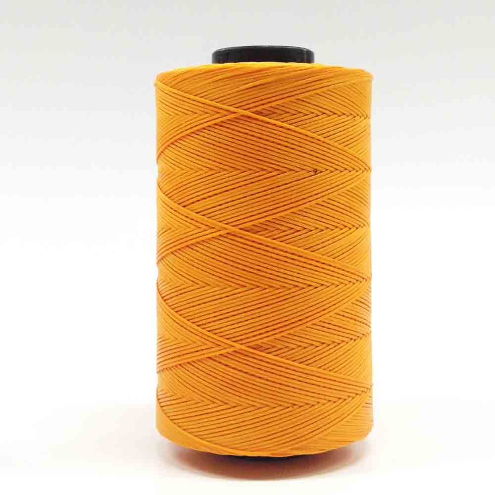 Geflochtener Polyester Handnähfaden gewachst  Ø 1.0 mm, MADE IN ITALY, Spule à 500 m, Gelb
