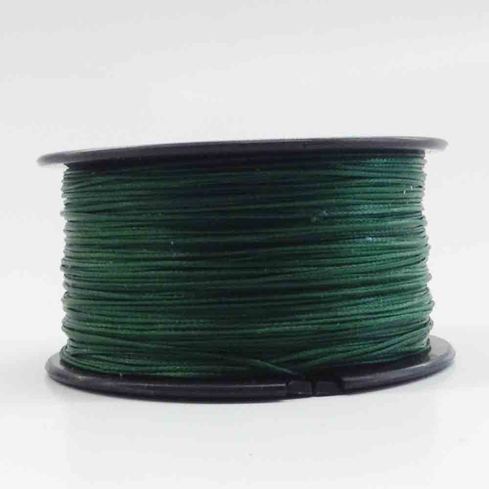 Geflochtener Polyester Handnähfaden gewachst  Ø 1.0 mm, MADE IN ITALY, Spule à 100 m, Grün