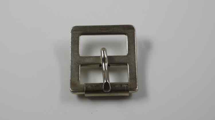 Doppelschnalle mit Rolle, 25 mm, Eisen vernickelt