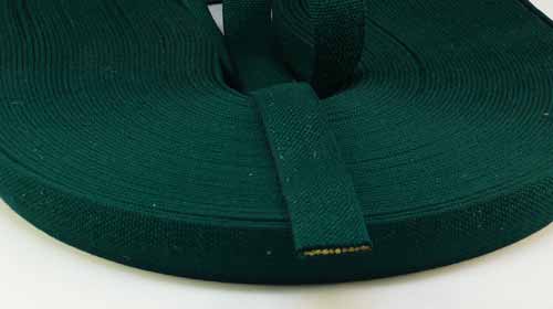 Baumwollgurt 24 x 2 mm Grün, gewoben