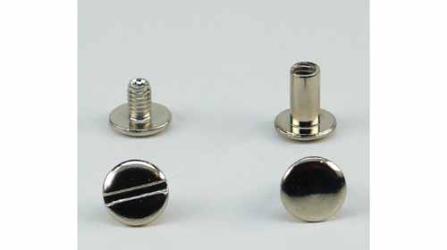 Chicago Schrauben 9.5 mm Messing vernickelt, pro Paar Chicago Schrauben 9.5 mm Messing vernickelt, pro Paar