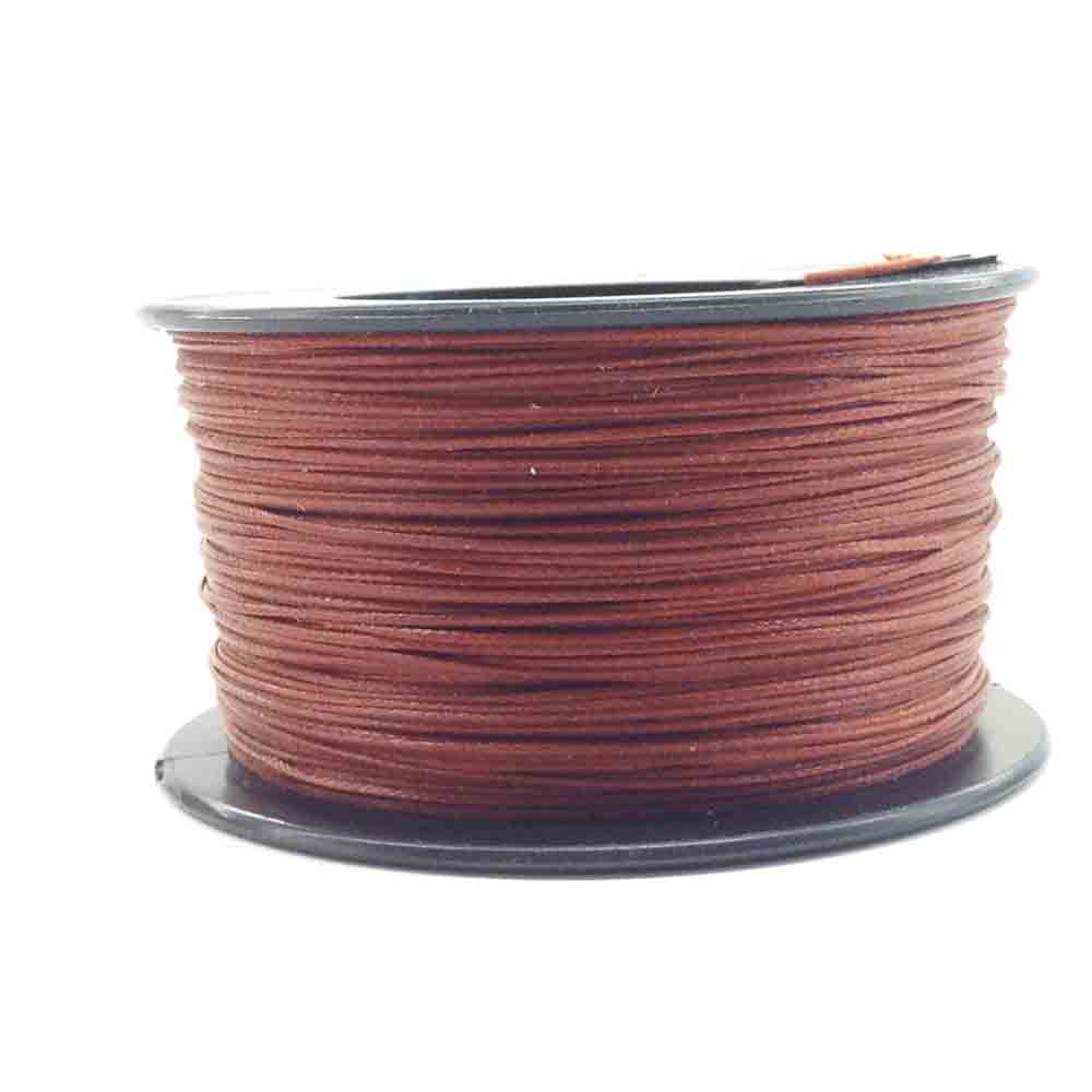 Geflochtener Polyester Handnähfaden gewachst  Ø 1.0 mm, MADE IN ITALY, Spule à 100 m, Rostbraun