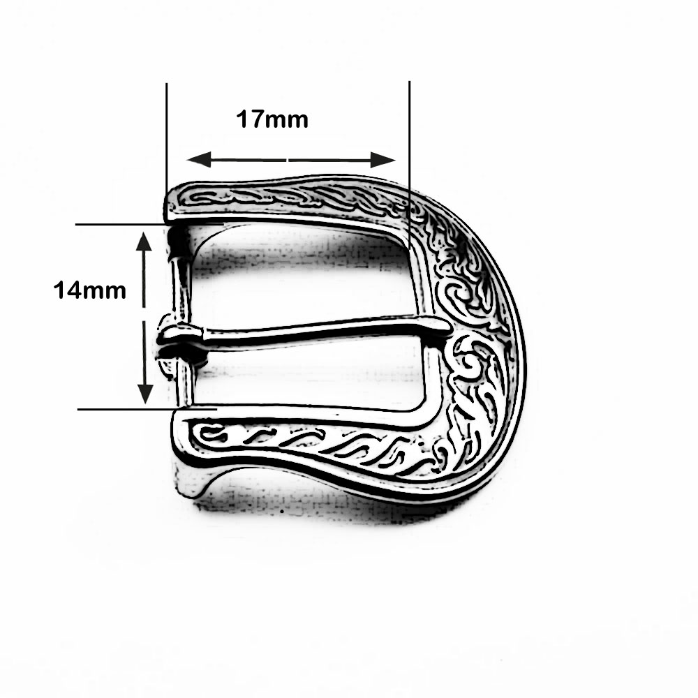 Schnalle 14 mm Edelstahl Floralmotiv