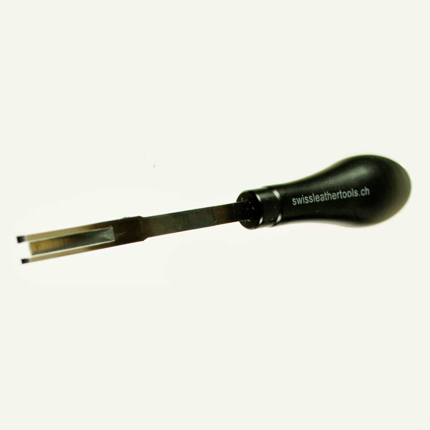 Schärfhobel (French Skiver) SLT black handle 4 mm breit. Gebrauchsfertig geschliffen und poliert. SWISS MADE