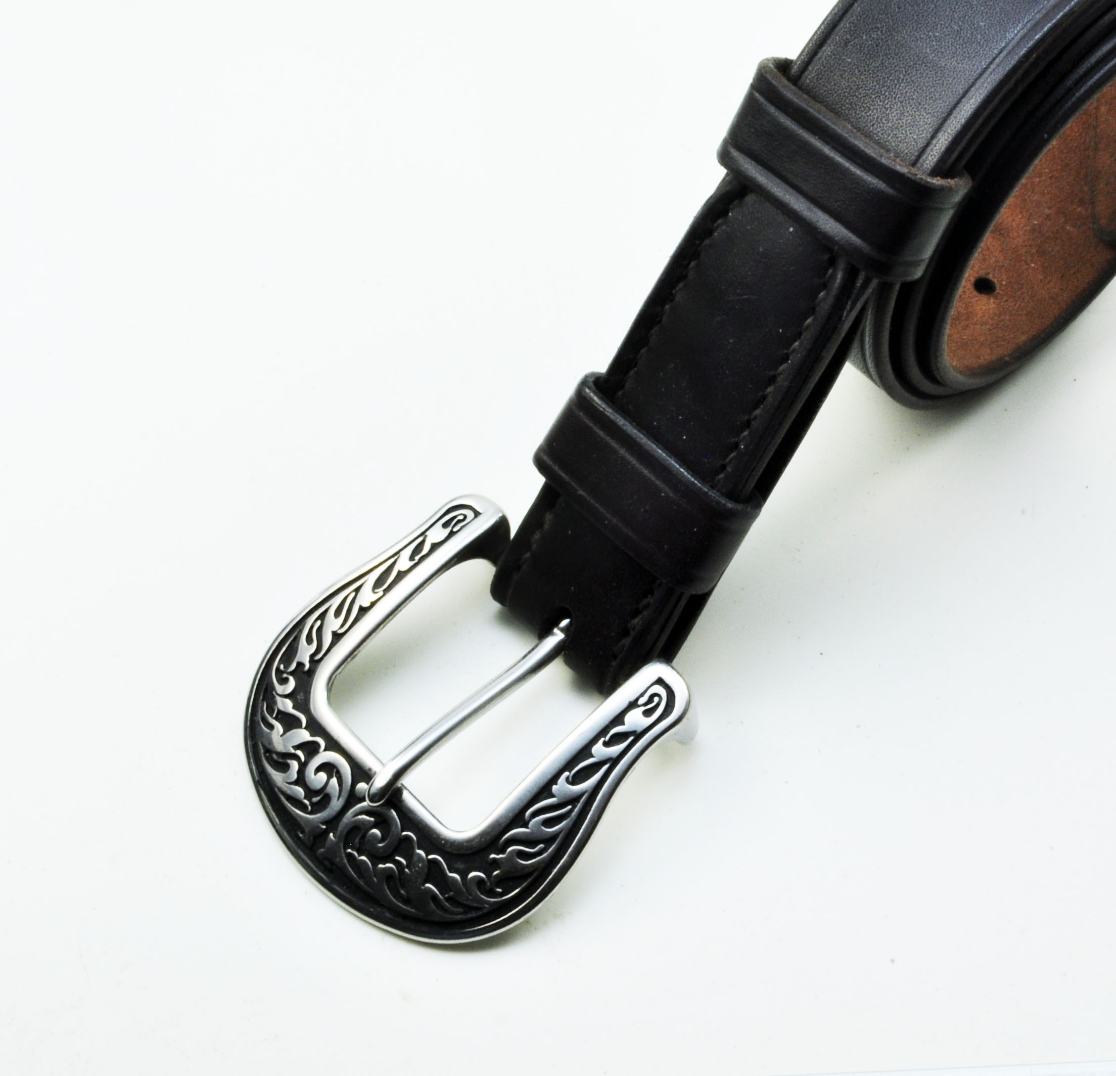 Schnalle 38 mm Edelstahl Floralmotiv black accents