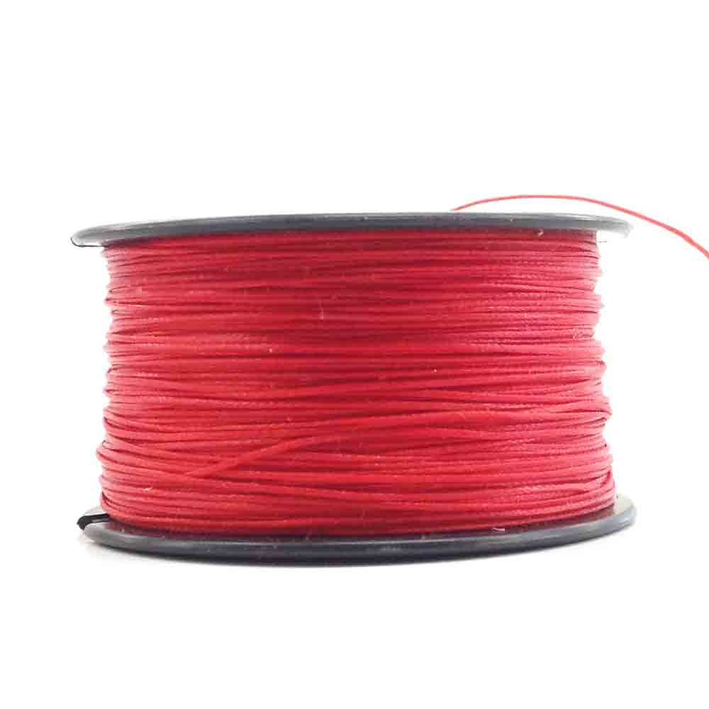 Geflochtener Polyester Handnähfaden gewachst  Ø 1.0 mm, MADE IN ITALY, Spule à 100 m, Rot