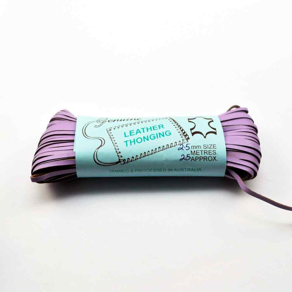 Flechtband Känguruleder 2,5 mm Lavendel