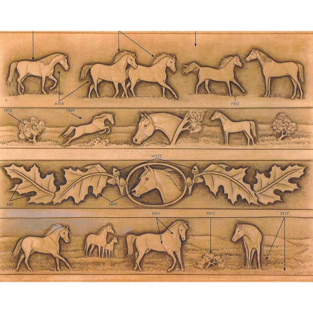 Craftaid Gürtel Pferde / Eichenblatt Craftaid Gürtel Pferde / Eichenblatt