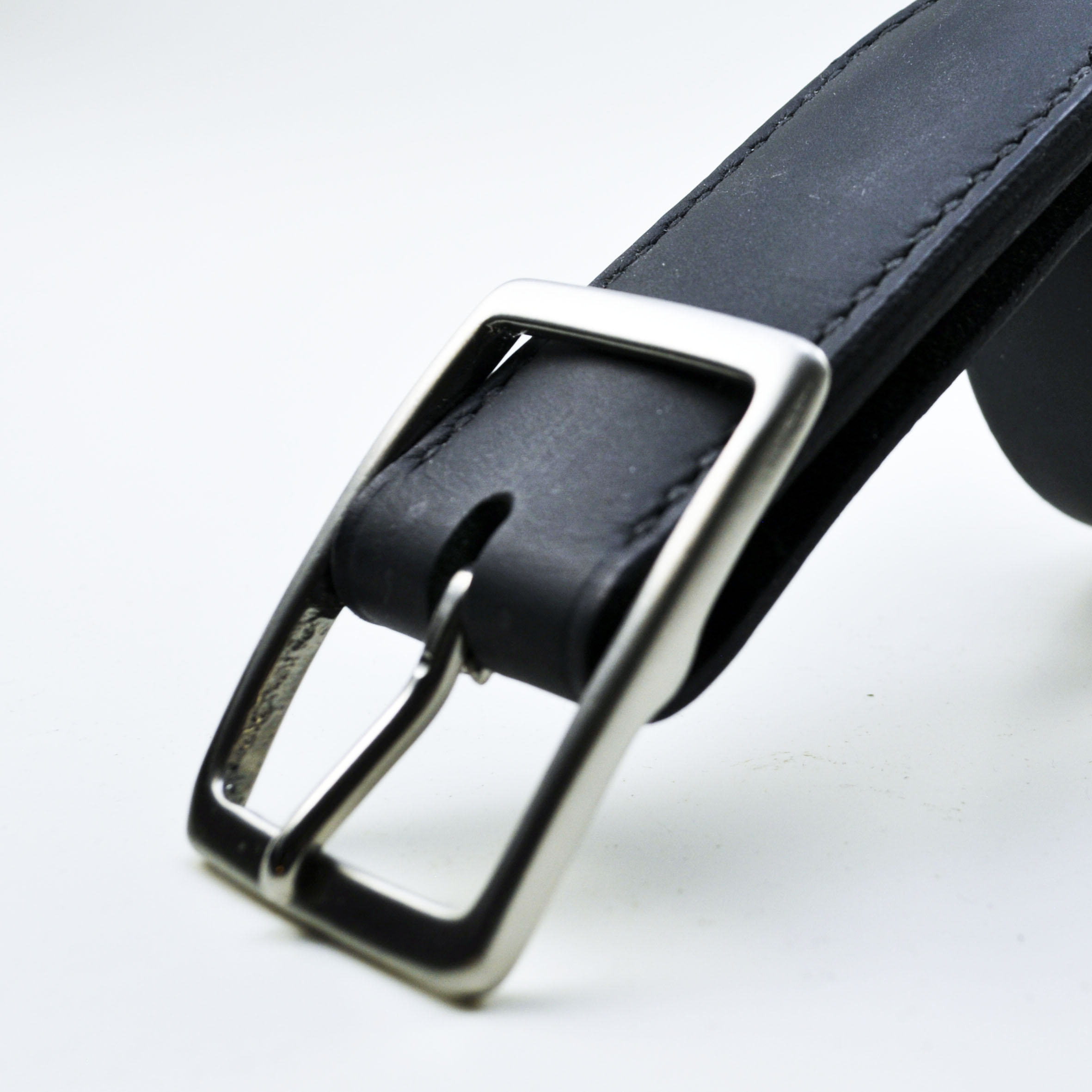 Doppelschnalle 39 mm messing vernickelt satiniert Doppelschnalle 39 mm messing vernickelt satiniert