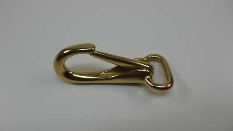 Zügel-Karabiner Messing 63 x 20 mm
