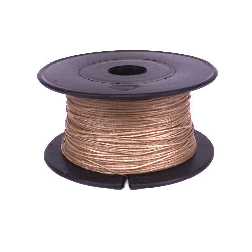 Handnähfaden Polyester NEVERSTRAND Nr.4 Ø0.6mm geflochten und gewachst, SWISS MADE, Spule à 125 m, Karamell
